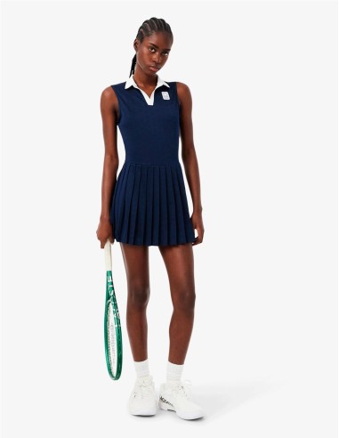VESTIDO CORTO PLISADO DE LACOSTE