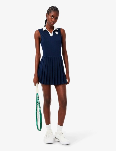 VESTIDO CORTO PLISADO DE LACOSTE