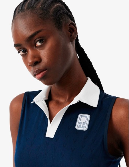 VESTIDO CORTO PLISADO DE LACOSTE