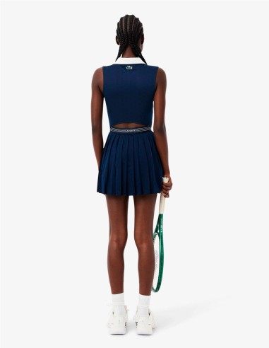 VESTIDO CORTO PLISADO DE LACOSTE