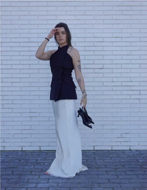 FALDA RASO DE LUMINA
