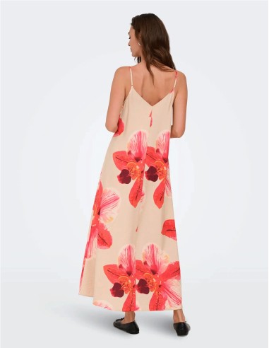 VESTIDO ESTAMPADO ONLY. ROJO