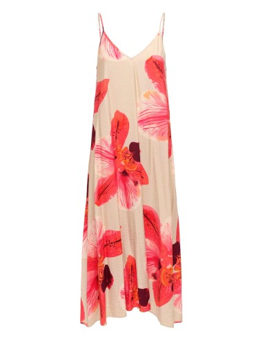 VESTIDO ESTAMPADO ONLY. ROJO