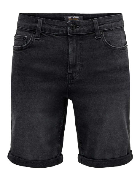 BERMUDA DENIM DE ONLY&SONS NEGRO