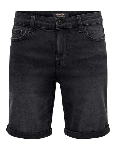 BERMUDA DENIM DE ONLY&SONS NEGRO