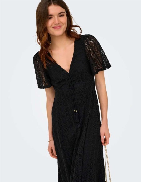 VESTIDO LARGO CROCHET DE ONLY