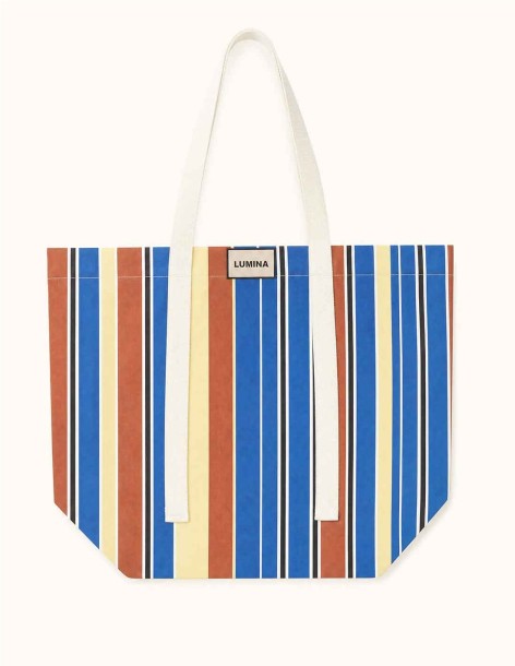 BOLSO RAYAS AZUL DE LUMINA