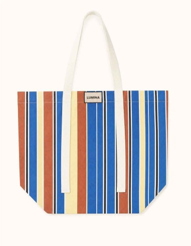 BOLSO RAYAS AZUL DE LUMINA