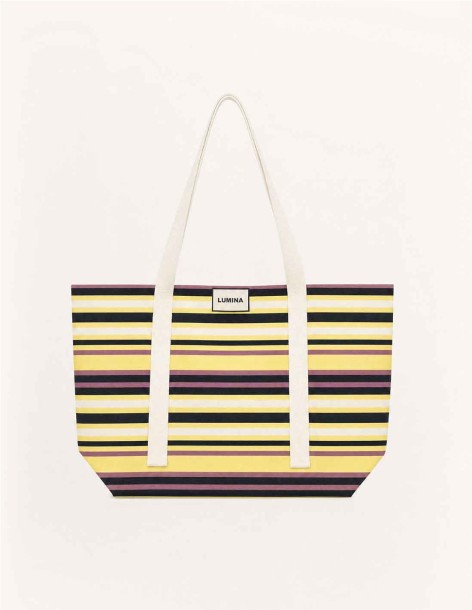 BOLSO RAYAS MARRON DE LUMINA