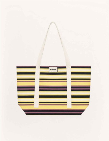 BOLSO RAYAS MARRON DE LUMINA