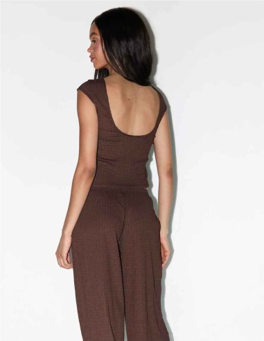 TOP BOAT NECK TEXTURED