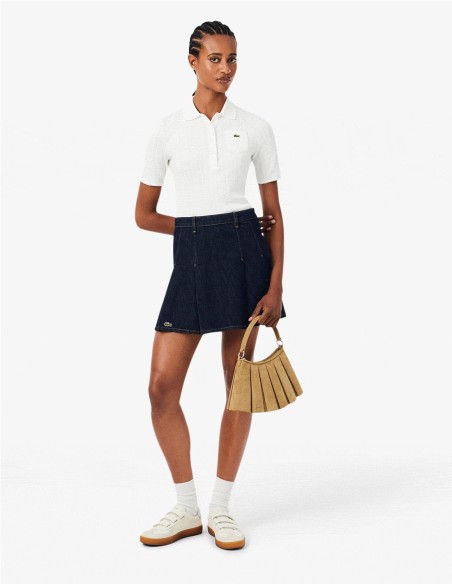 FALDA PLISADA DENIM DE LACOSTE