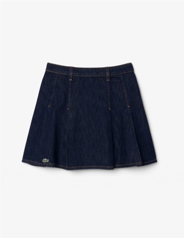 FALDA PLISADA DENIM DE LACOSTE