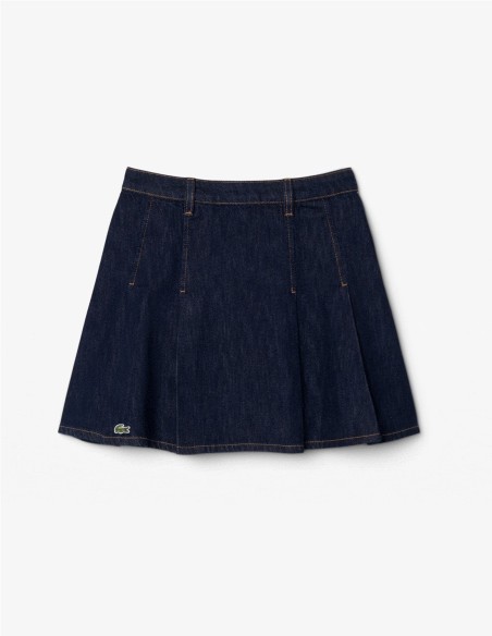 FALDA PLISADA DENIM DE LACOSTE